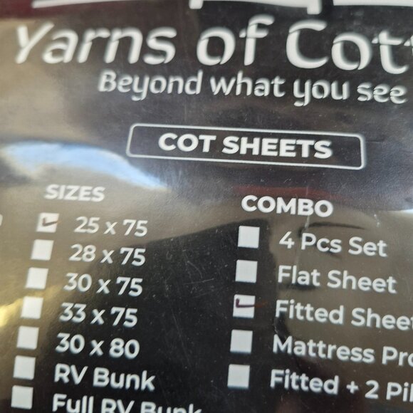 Cot sheet Egyptian Cotton Small fitted sheet - Picture 2 of 4